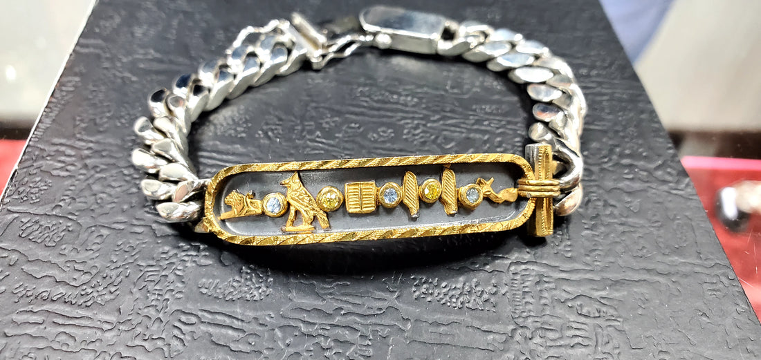 Egyptian Gold Cartouche Bracelet