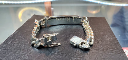 Egyptian Silver Cartouche Bracelet