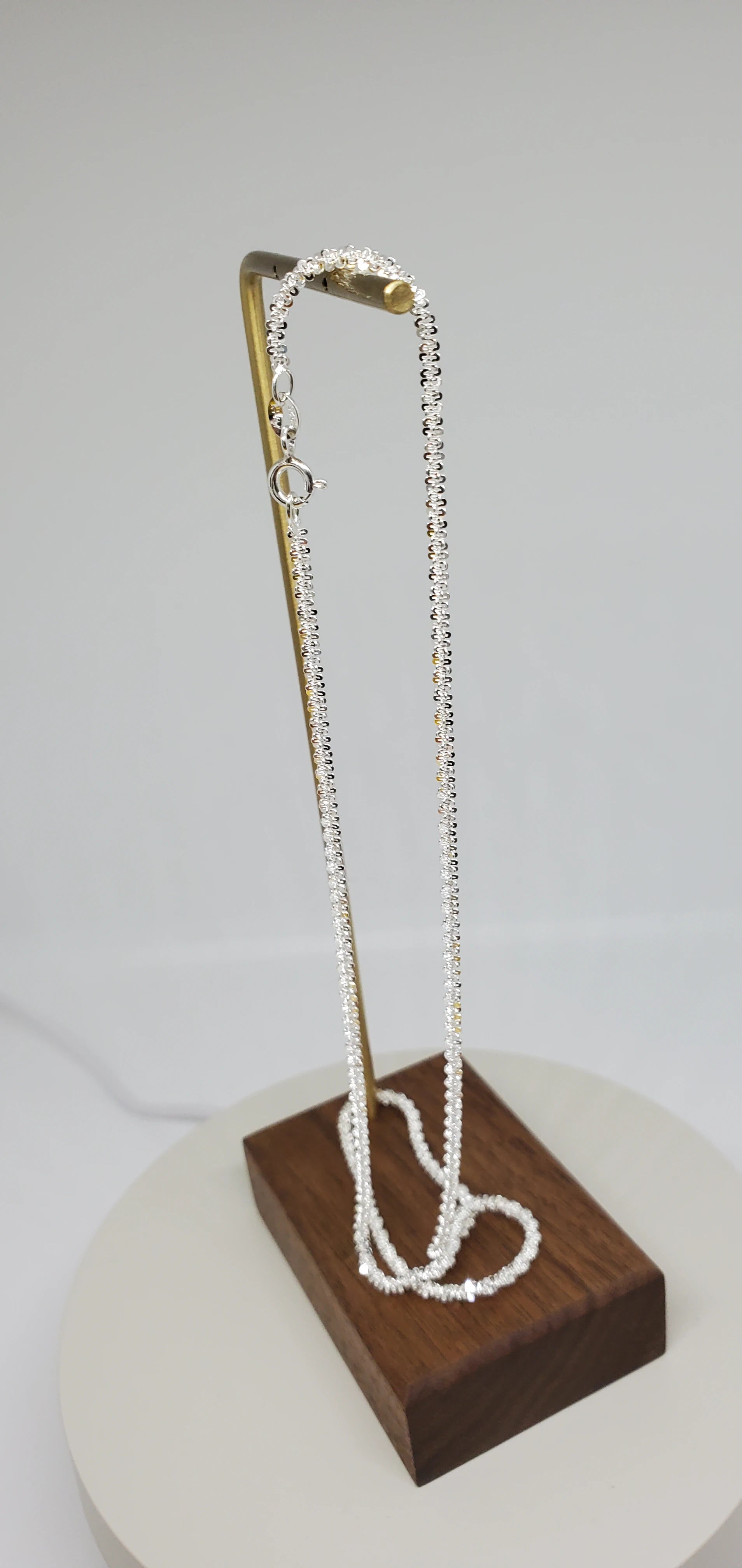 Silver Thin-Cut Wheat Spine Chain