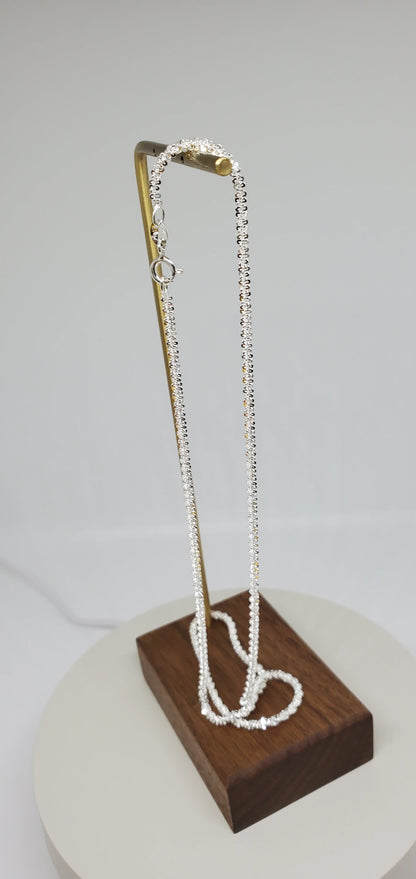 Silver Thin-Cut Wheat Spine Chain