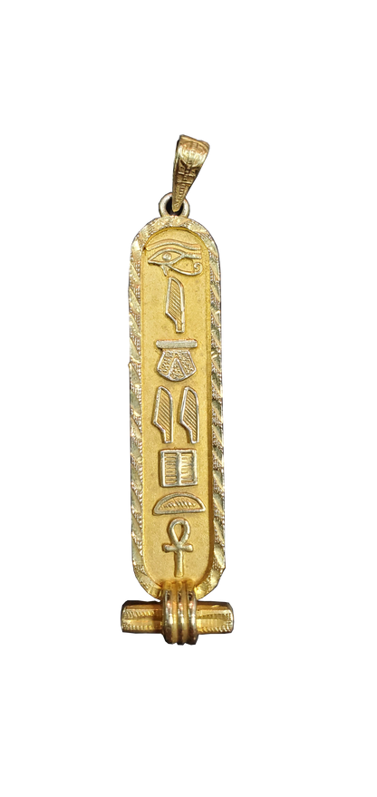 Egyptian Gold Cartouche Pendant