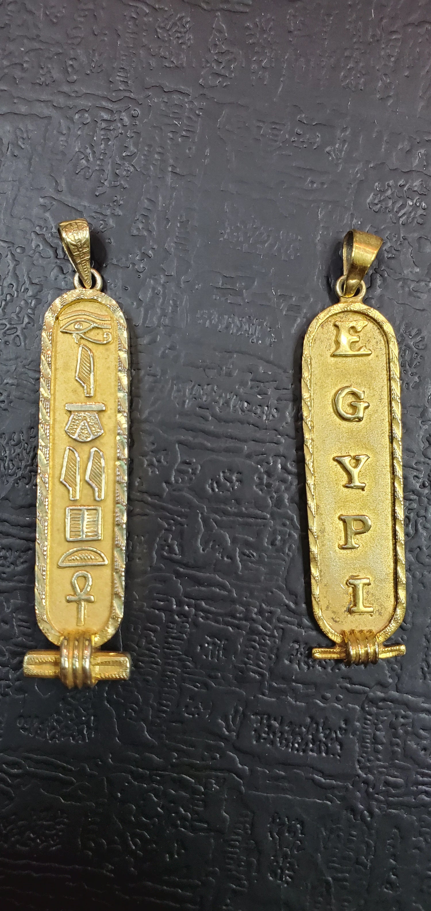 Egyptian Gold Cartouche Pendant