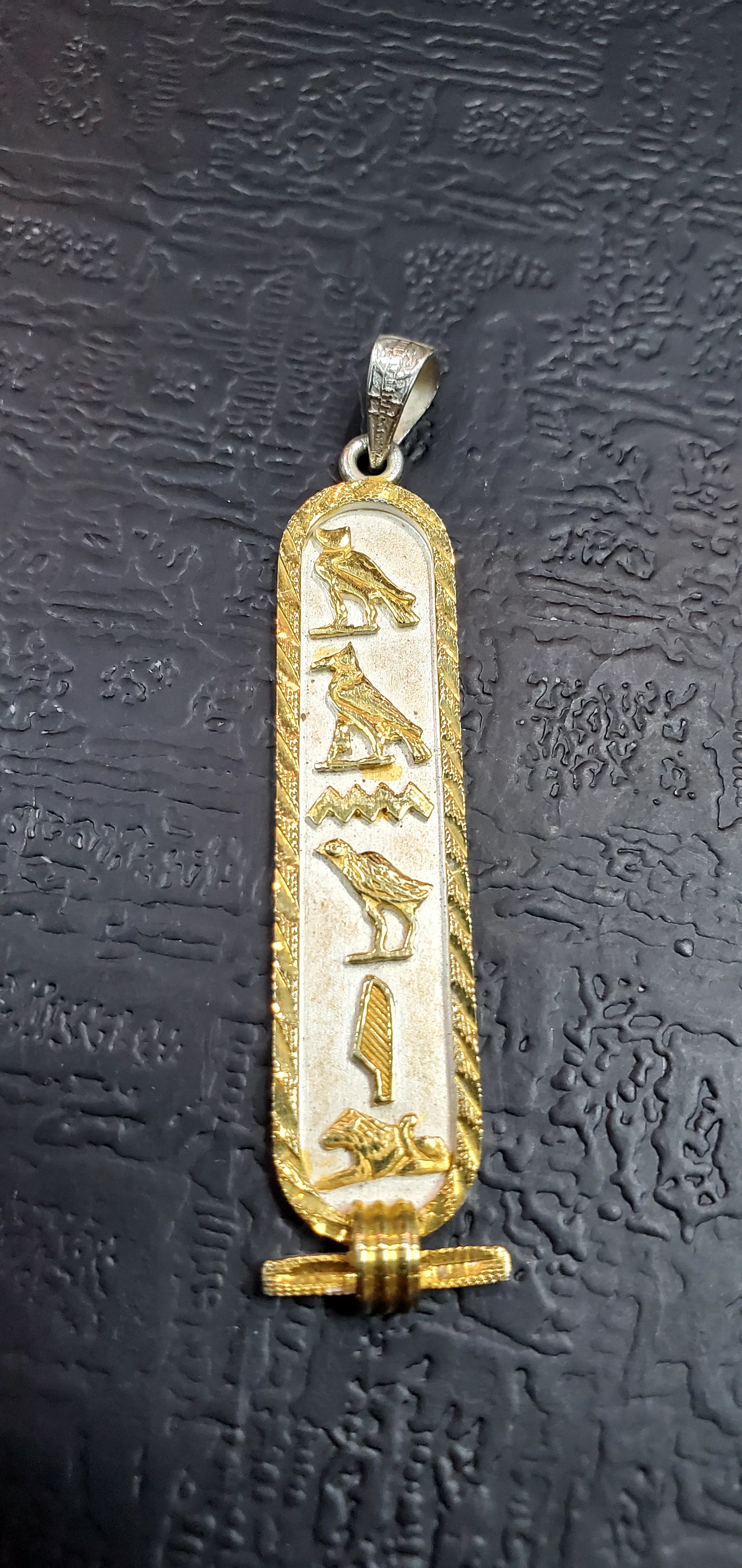 14K Yellow Gold Blue Stone Pendant Egyptian Jug Vase Urn Charm 2.82g Jewelry  | eBay